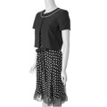 Studio I Women's Polka Dot Maxi Dress Suit Set