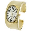 Geneva Platinum Oval-faced Cuff Watch