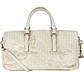 Bottega Veneta 'Capri Farfalle' White Satchel