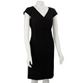 Tahari ASL Women's Cap-sleeve Matte Crepe Dress