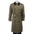 Joseph Abboud Men's Double-breasted Trench Coat with Removable Lining
