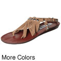 Steve Madden Women's 'Studdlyy' Fringe Flat Sandals