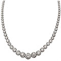 18k Gold 21 1/3ct TDW Diamond Riviera Necklace (G-H, SI2)