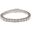 14k White Gold 17ct TDW Diamond Tennis Bracelet (J, VS2)