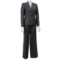 Anne Klein Women's 2-button Steel Blue Pant Suit