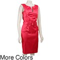 Ellen Tracy Women's Sleeveless Stretch Satin Dress