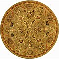 Exquisite Sage/ Gold Wool Rug (8' Round)