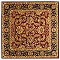 Kashan Red/ Black Rug (8' Square)
