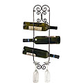 Wall-mount Wine Bottle and Glass Holder