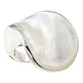 Sterling Silver Mother of Pearl Freeform Ring