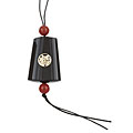 Onyx and Red Jade Chinese Character Necklace