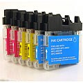 Brother Compatible LC-61 Color Inkjet Cartridges (Pack of 6)