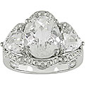 10k Gold White Topaz and 1/10ct TDW Diamond Ring