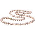 14k Gold Pink Freshwater Pearl Necklace (6-6.5 mm)