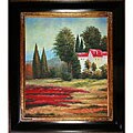 'Private Villa I' Hand-painted Oil Canvas Art