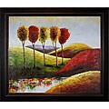'Endless Hills II' Hand-painted Oil Canvas Art