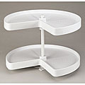Kidney-shaped 28-inch Double Tray Lazy Susan