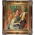 Renoir 'Young Girls at the Piano' Oil Reproduction Art
