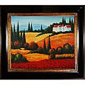 'Private Villa II' Hand-painted Oil Reproduction on Canvas
