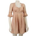 Jessica Simpson Embroidered V-neck Peasant Dress