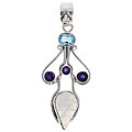 Moonstone, Amethyst and Blue Topaz Pendant (India)