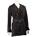 Esprit Women's Double-breasted Hooded Trench Coat
