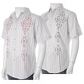 Everyday Brand Men's Embroidered Button-up Striped Shirt