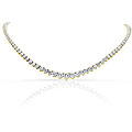 14k Gold 15ct TDW Riviera Diamond Tennis Necklace (F-G, SI-2)