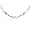 14k Gold 15ct TDW Diamond Riviera Tennis Necklace (F-G, SI2)