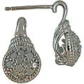Sterling Silver 1/2ct TDW Black Diamond Cluster Earrings