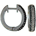 Sterling Silver 1/2ct TDW Black/ White Diamond Earrings (I-J, I2)