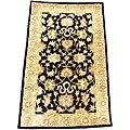Indo Mahal Black/ Gold Rug (5'3 x 8'2)