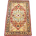 Indo Heriz Tufted Red/ Black Rug (5'3 x 8'2)