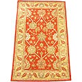 Indo Mahal Tufted Rust/ Gold Rug (3'3 x 5'3)