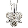14k White Gold 1/2ct TDW Diamond Fashion Necklace (K, I2)