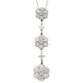 14k White Gold 1/2ct TDW Diamond Flower Cluster Necklace (G, I1)