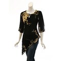 Kaelyn Max Women's Floral Print Asymmetrical Hemline Blouse