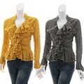 Kaelyn Max Women's Gathered V-neck Blouse