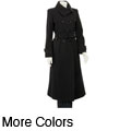 Anne Klein Women's Envelope Collar Trench Coat