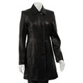 Jones New York Women's Leather Walker Coat