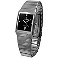 Peugeot Swiss Men's Rectangle Tungsten Carbide Watch