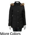 Anne Klein Women's Snap Front Hooded Down Parka