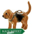 Sterling Silver Enamel Bloodhound Dog Charm