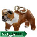 Sterling Silver Enamel English Bulldog Charm