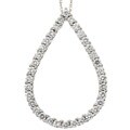 14k White Gold 1 1/10ct TDW Diamond Teardrop Necklace (H, I1)