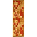 Beige/ Red Rug (2'6 x 10')