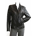 Izod Women's New Zealand Lamb Leather Cycle Jacket