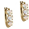 10k Gold Mercury Mist Heart-shape Hoop Earrings