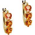 10k Gold Twilight Mystic Topaz Heart-shape Hoops