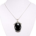Handmade Black Onyx and Silver Necklace (Thailand)
